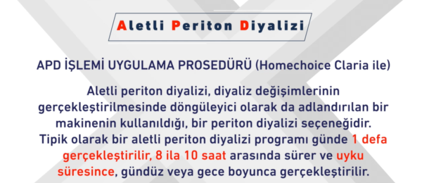 APD işlemi uygulama prosedürü (Homechoice Claria ile)