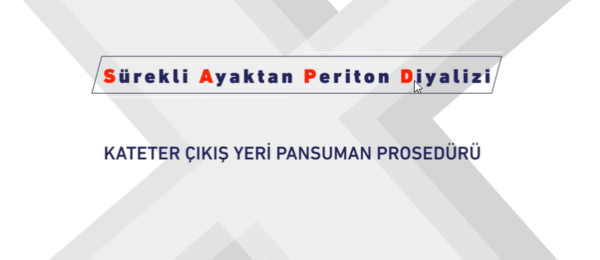 SAPD işlemi, kateter çıkış yeri pansuman prosedürü